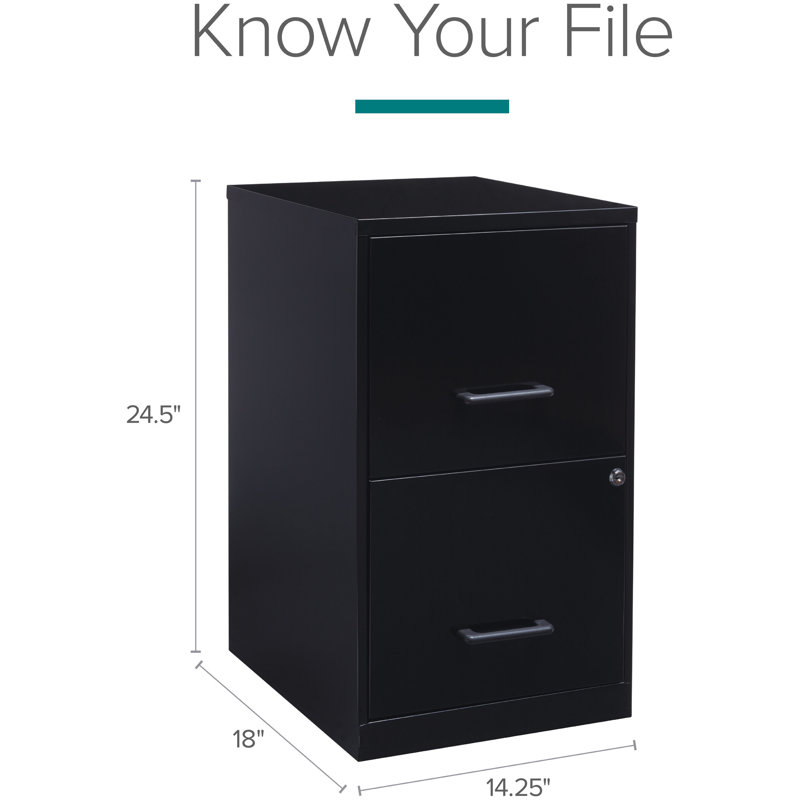 Black metal filing cabinet 2 drawer sales